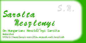 sarolta meszlenyi business card